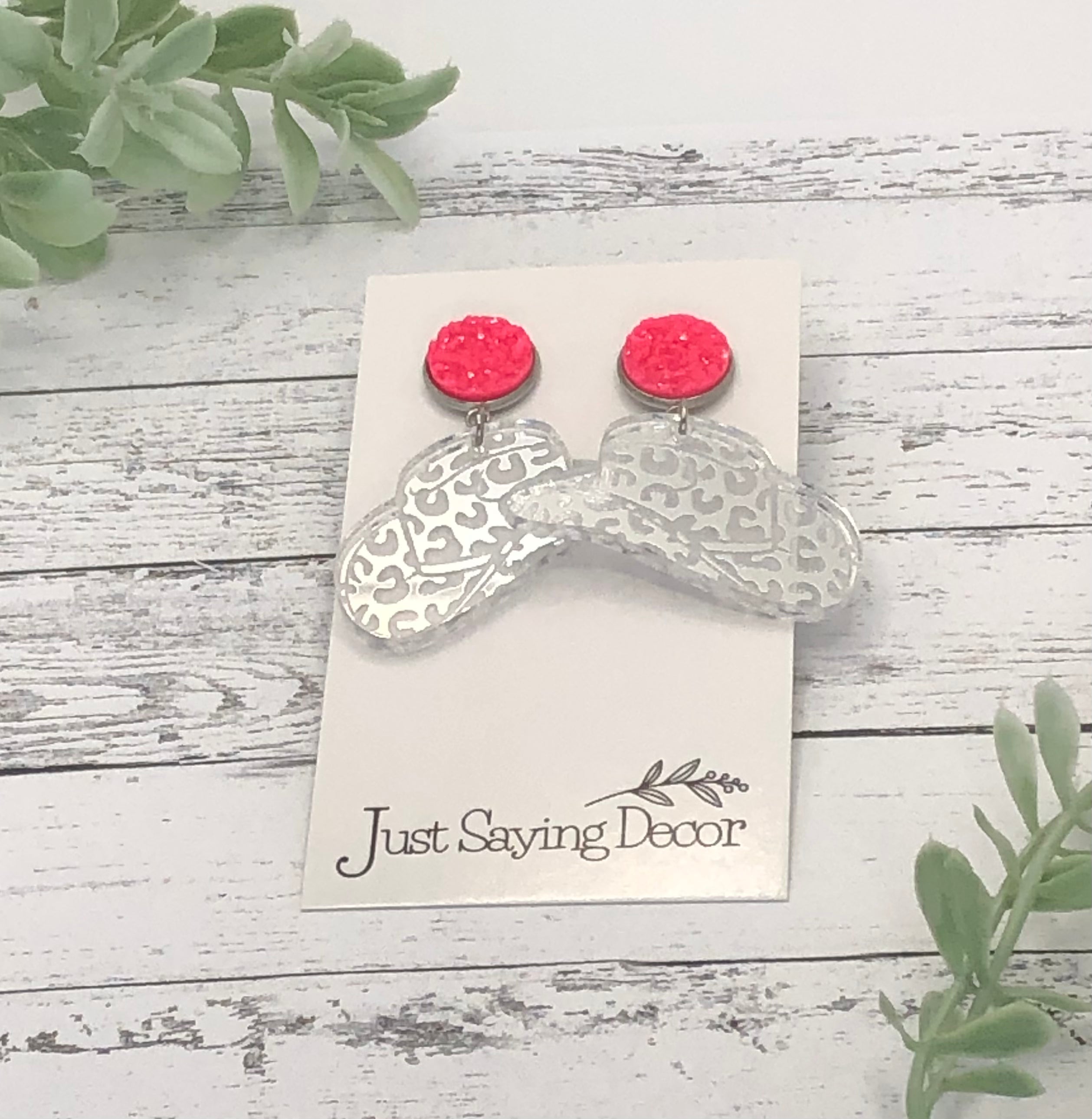 Cowgirl Bling Hat Earrings